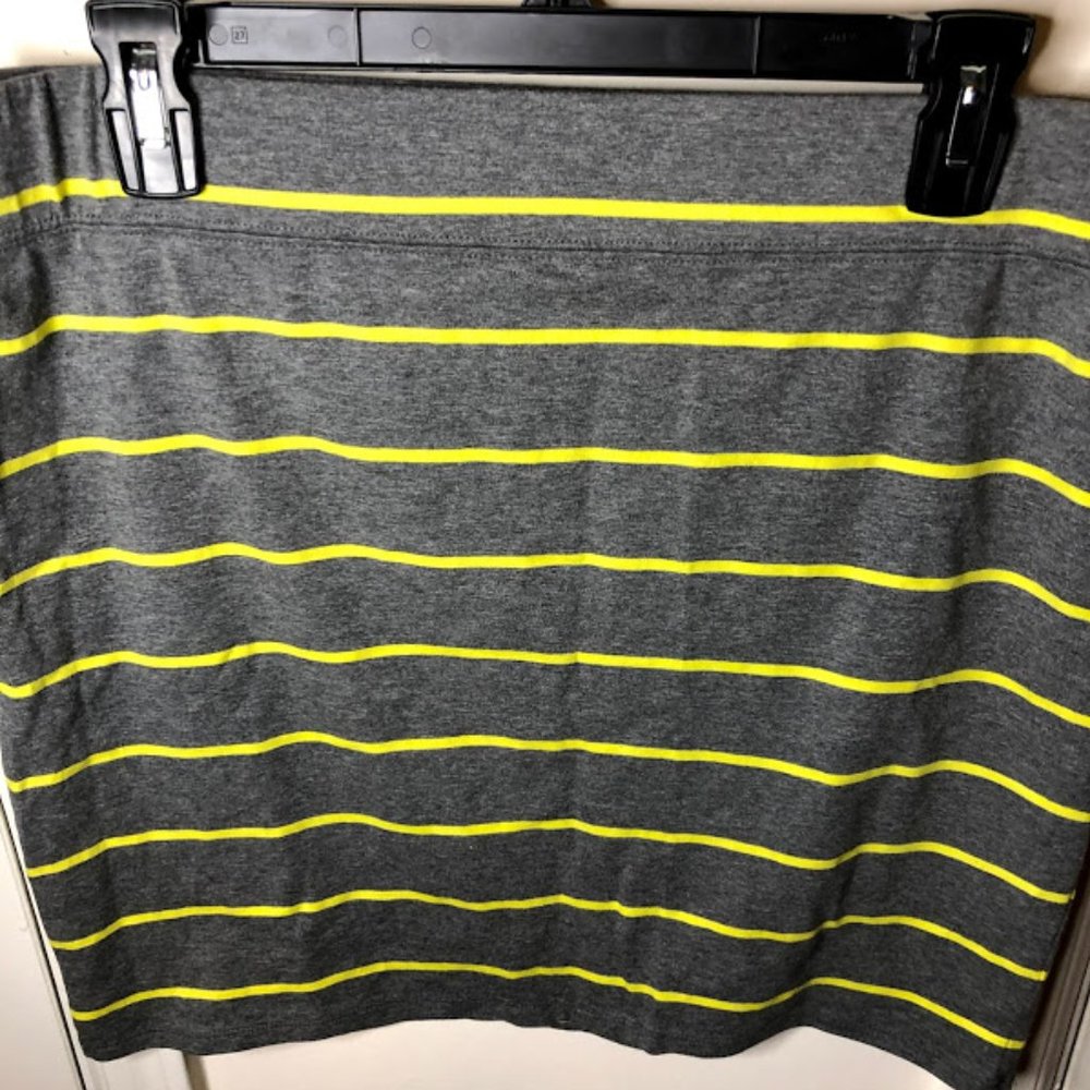 Grey Striped Skirt Large
